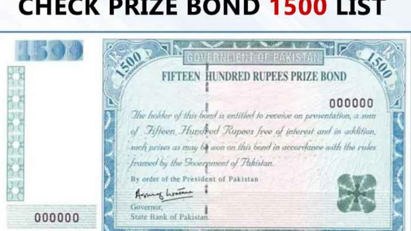 Rs1500 Prize Bond draw results announced – Check here