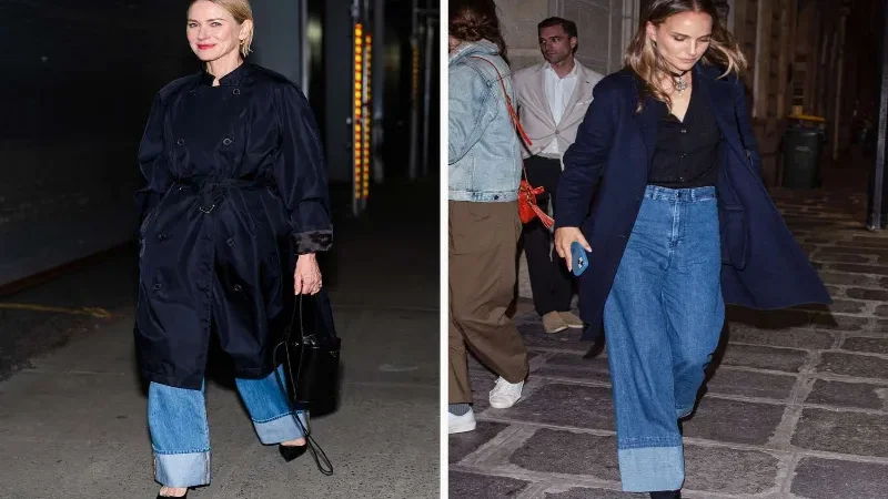 Celebrities make baggy and cuffed jeans the denim trend of fall 2026