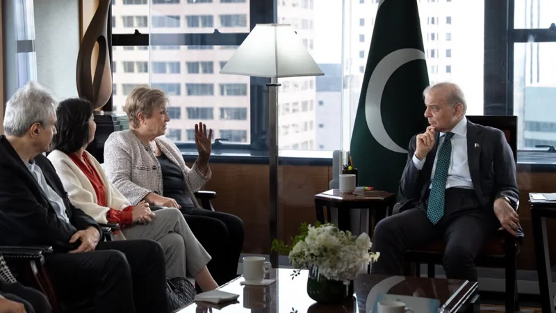 PM Shehbaz Sharif meets IMF Chief Kristalina Georgieva at UNGA