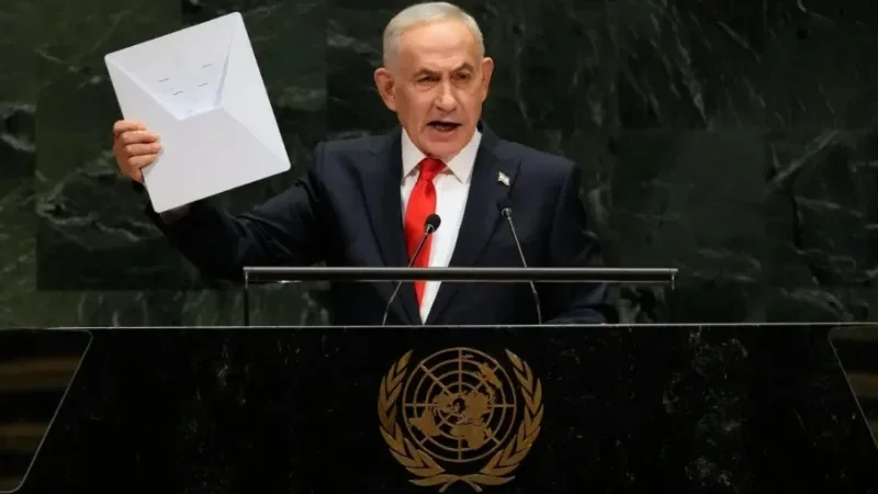 Netanyahu’s UN speech draws walkout, protests in New York