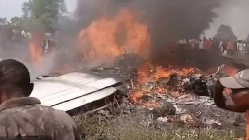 DR Congo military plane crashes, killing 14 people