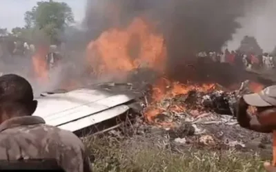 DR Congo military plane crashes, killing 14 people