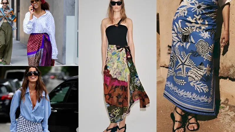 Summer beachwear staple sarongs steal the fall spotlight
