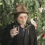 Johnny Depp eats decorative plant at Las Vegas party