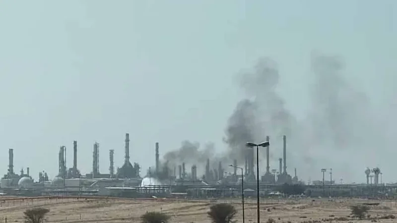 Smoke and fire reported near Aramco facility in Riyadh amid rising tensions