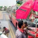 Lahore Metro bus collision at Azadi Station leaves 10 injured