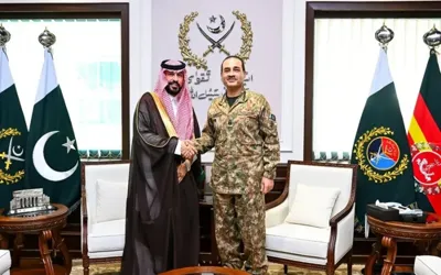 Saudi Arabia’s new ambassador Rajeh Tami Al-Baqami meets Field Marshal Asim Munir
