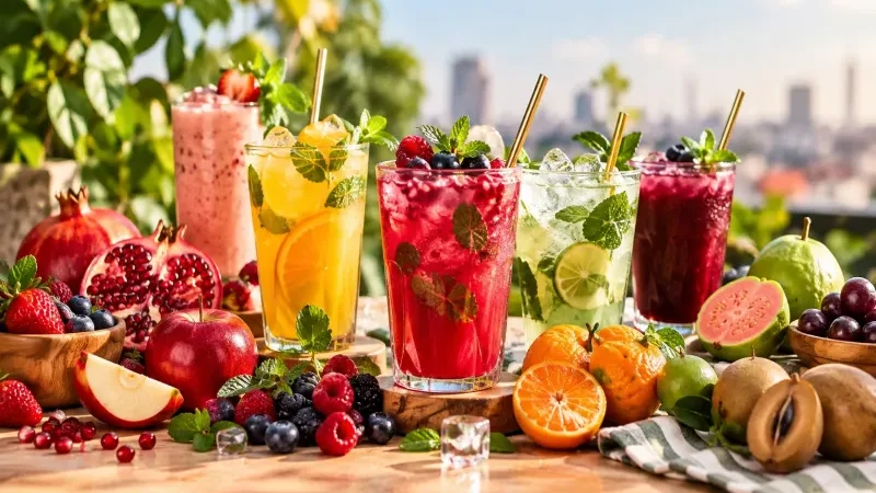 Fresh fruit mocktails turn everyday drinks into colorful lifestyle trends