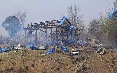Myanmar airstrikes target border hospital near China, Killing 10 people