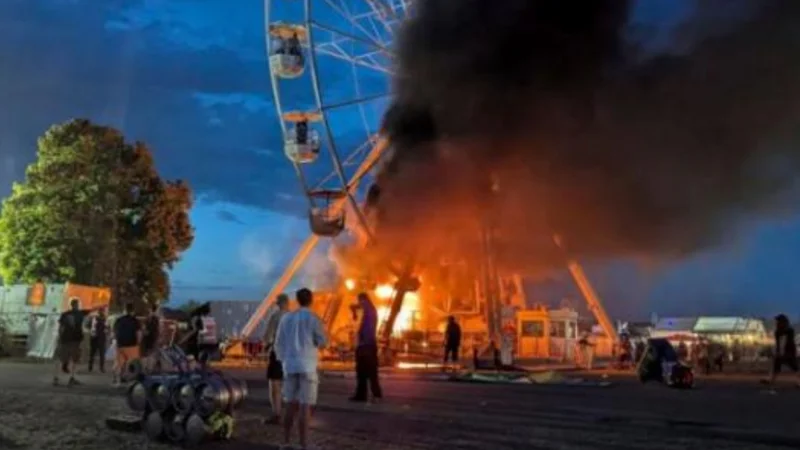 Eastern Germany Ferris wheel fire causes injuries to 23 people