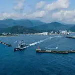 German Naval forces await orders for Taiwan Strait crossing