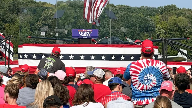 Trump hosts first outdoor rally since assassination attempt