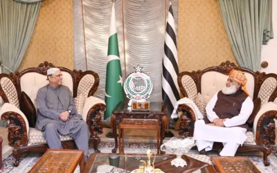 President Zardari meets JUI-F chief Maulana Fazal ur Rehman
