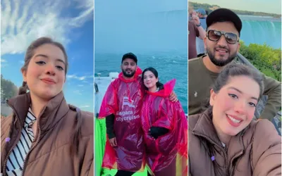 Arisha Razi Shares Photos with Husband from Niagara Falls