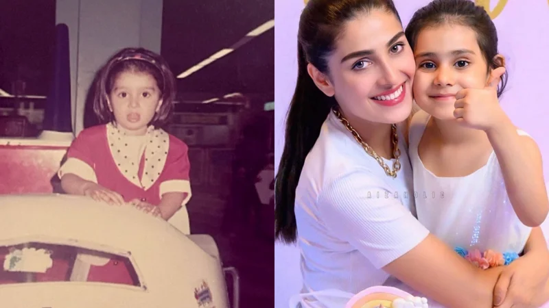 Ayeza Khan Shares Adorable Childhood Video, Sparks Comparisons with Daughter