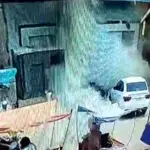 Sewerage line explosion in Sabzi Mandi area, Karachi