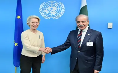 PM Shehbaz meets EU President Ursula Von der Leyen