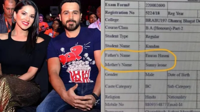 Man claiming Emran Hashmi, Sunny Leone as parents on exam form go viral
