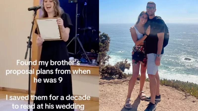 Groom's sister go viral after she reveals brother's proposal plans on his wedding day