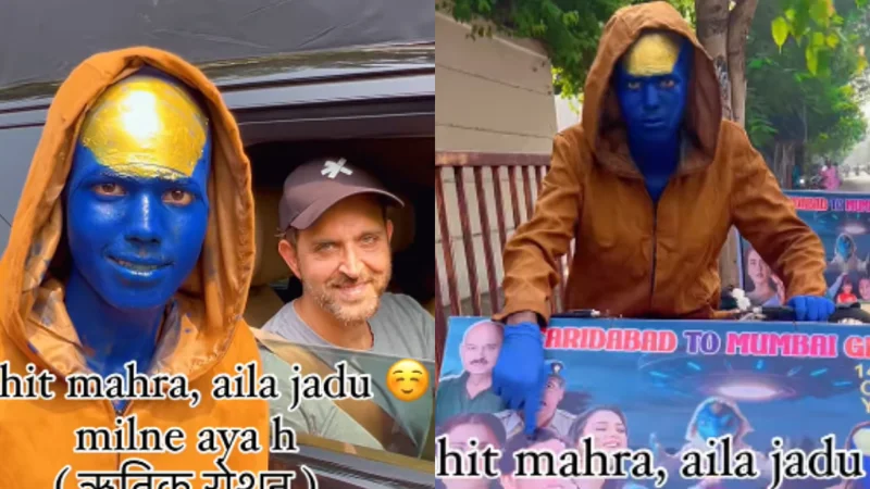 Hrithik Roshan meets fan dressed as Jadu who camped outside his home for days