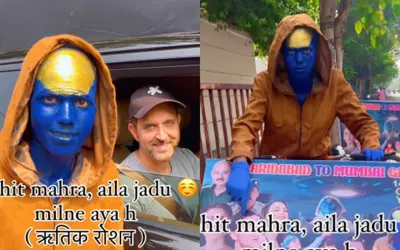 Hrithik Roshan meets fan dressed as Jadu who camped outside his home for days