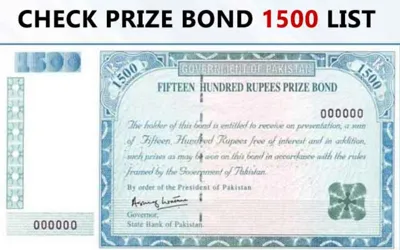Rs1500 Prize Bond draw results announced – Check here