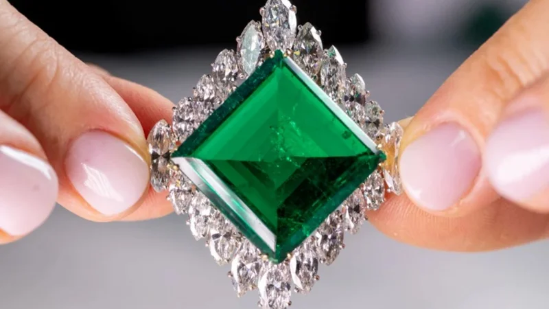 Prince Sadruddin Aga Khan's 37-carat emerald sold for nearly $9m