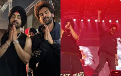 Kartik Aaryan joins Diljit Dosanjh on stage, Fans celebrate unexpected duo