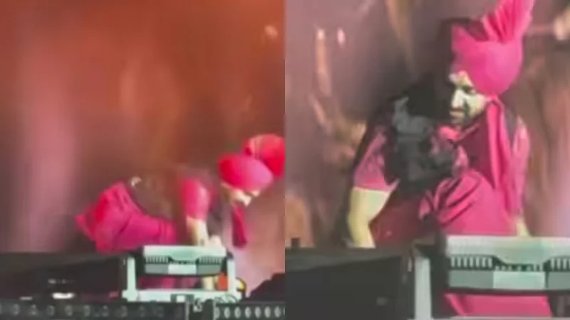 Diljit Dosanjh falls on stage during live concert; fans link it to his previous stumble