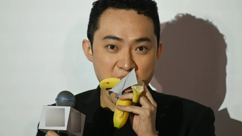 Crypto entrepreneur Justin Sun eats famous $6.2 million-worth banana art piece