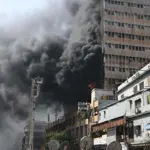 Fire erupted at Rimpa Plaza brought under control after intense efforts