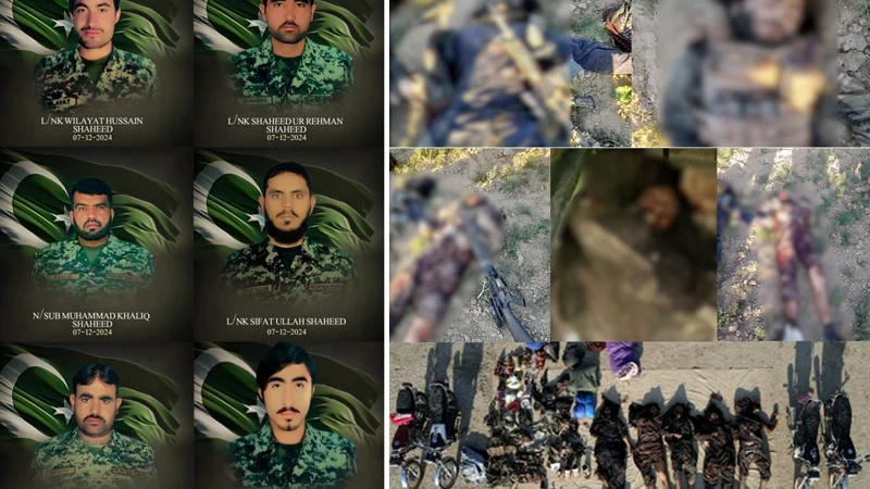 Six soldiers martyred, 22 terrorists killed in separate KP operations
