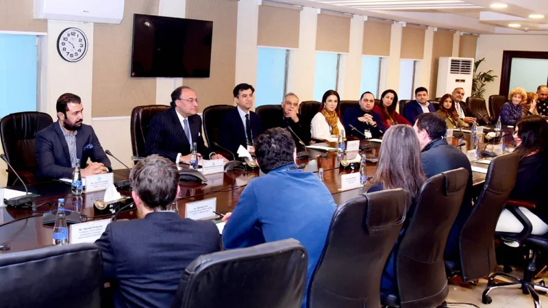 Finance Minister Aurangzeb meets foreign investors, professionals