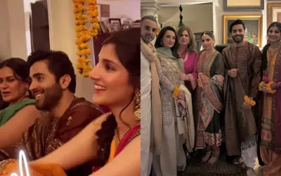Inside glimpse of Sheheryar Munawar and Maheen Siddiqui's dholki night