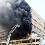 Fire breaks out again at Rimpa Plaza in Karachi