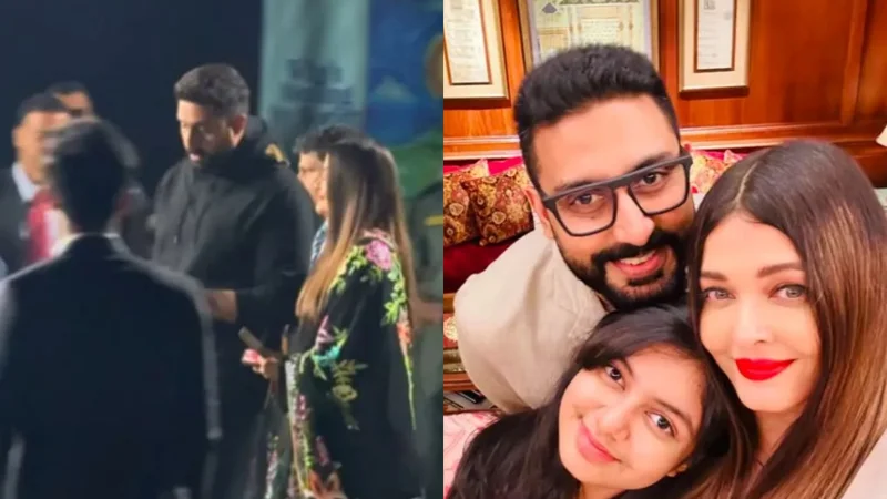 Abhishek Bachchan protects Aishwarya Rai as they arrive for Aaradhya’s special day