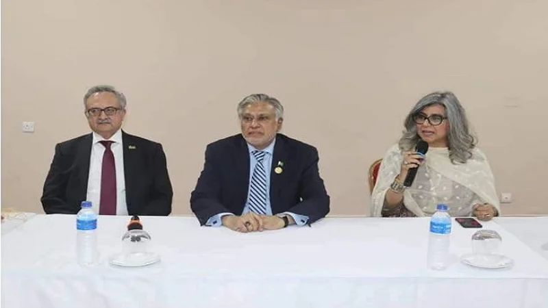 Dar interacts with Pakistani community in Gambia