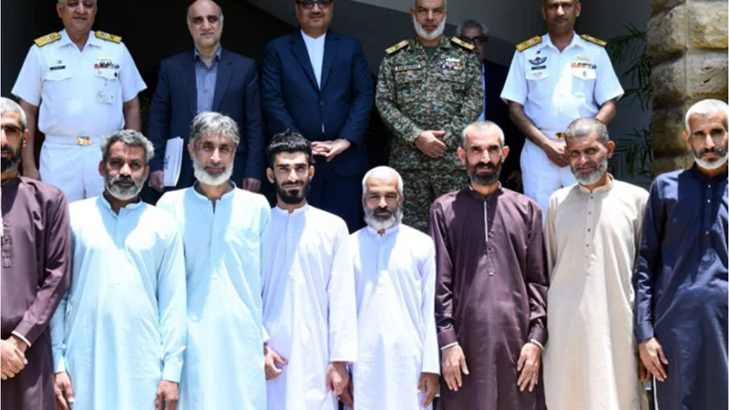 Navy hands over 8 Iranian fishermen to diplomatic authorities