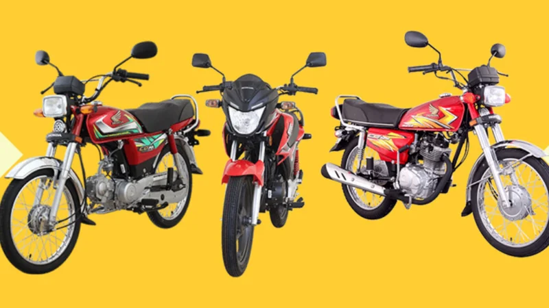 Honda CD 70, CG 125, and Pridor Installment Plans in Pakistan