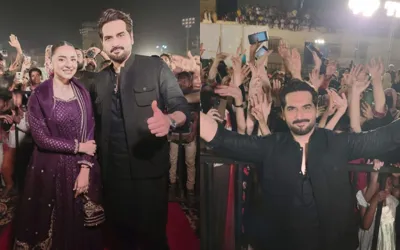 Humayun Saeed and Yumna Zaidi grace the premiere of "Gentleman" at Lyari