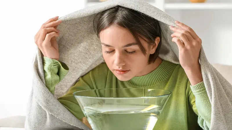 Way to take steam for cold and flu, benefits and precautions
