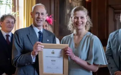 Lady Louise receives Duke of Edinburgh Gold Award from father Prince Edward