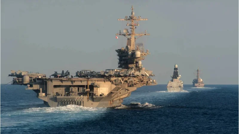 Powerful American armada