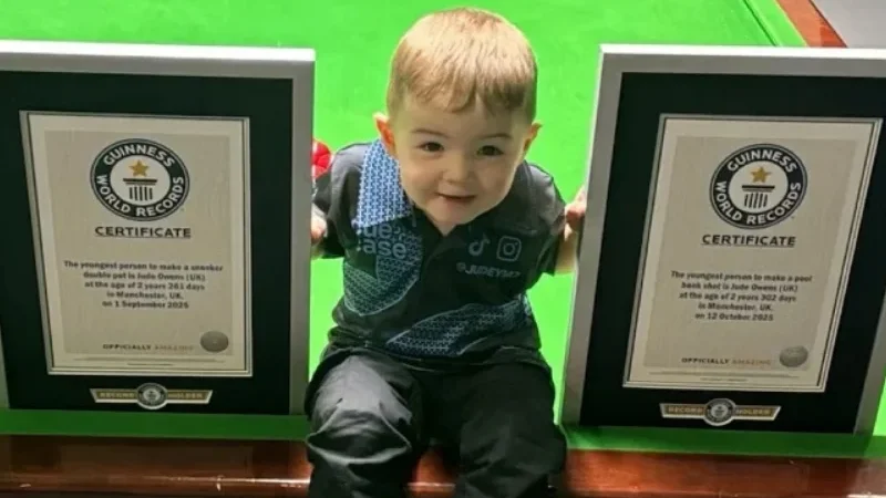 Two-year-old snooker