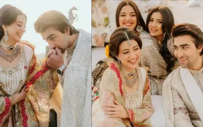 Fans celebrate as Khawqan Shahnawaz, Sabina Syed marry in style