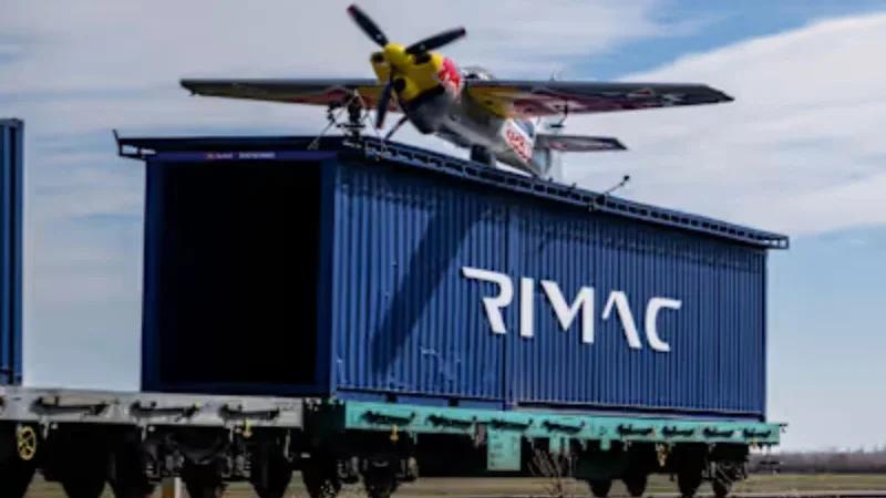 Italian pilot stuns world by landing plane on moving train in Turkey