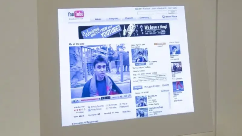 YouTube's first video becomes part of a museum