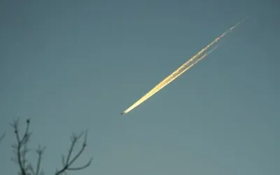 A meteor exploded north of Cleveland over Lake Erie