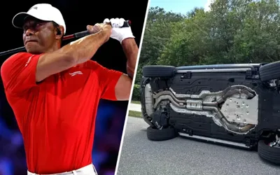 Woods bailed after arrest following crash