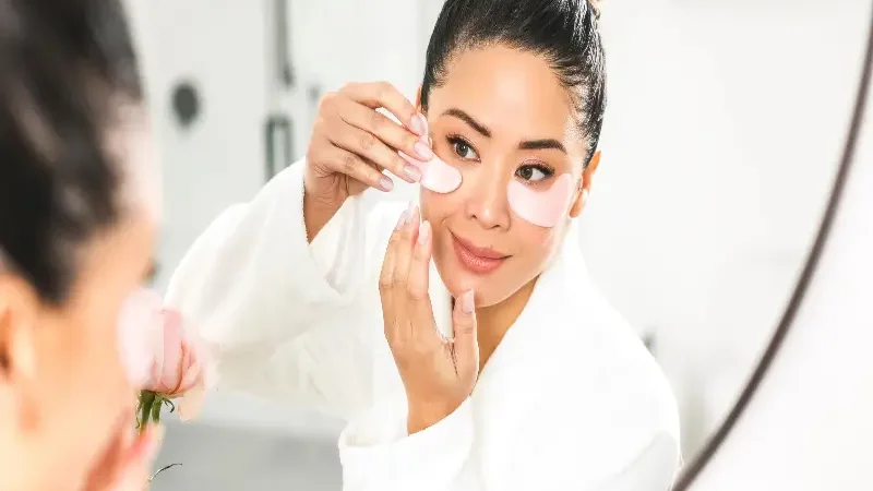 Beauty and skincare routine at home